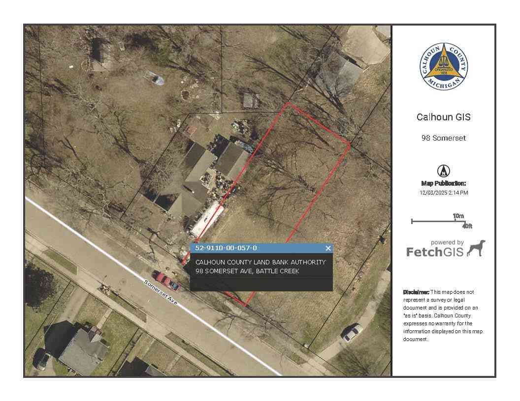 Vacant Land For Sale - 98 Somerset Avenue<br/> Battle Creek, MI 49037