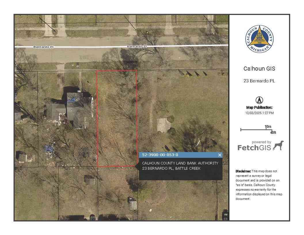 Vacant Land For Sale - 23 Bernardo Place<br/> Battle Creek, MI 49037