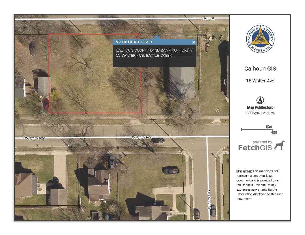 Vacant Land For Sale - 15 Walter Avenue<br/> Battle Creek, MI 49037