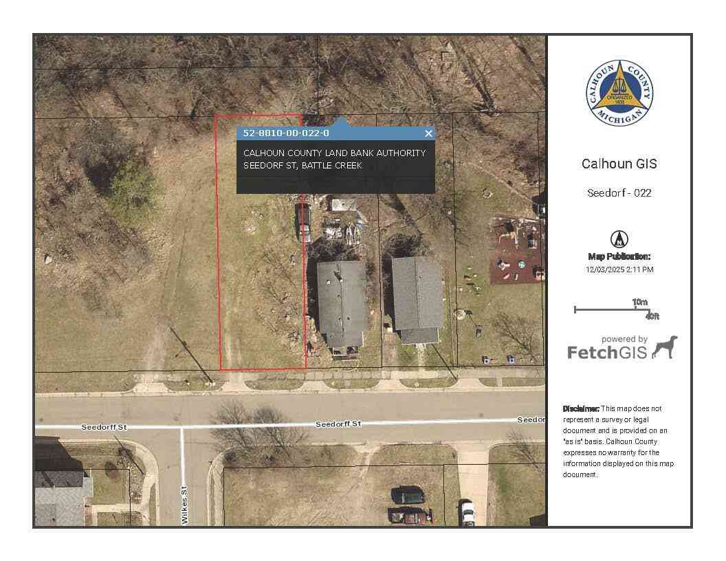 Vacant Land For Sale - V/L Seedorf Street #022<br/> Battle Creek, MI 49037