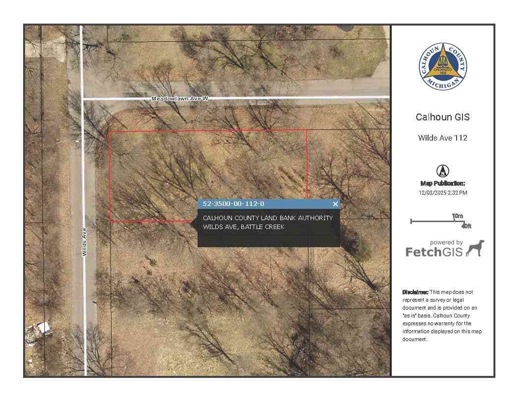 Vacant Land For Sale - V/L Wilds Avenue #112<br/> Battle Creek, MI 49037