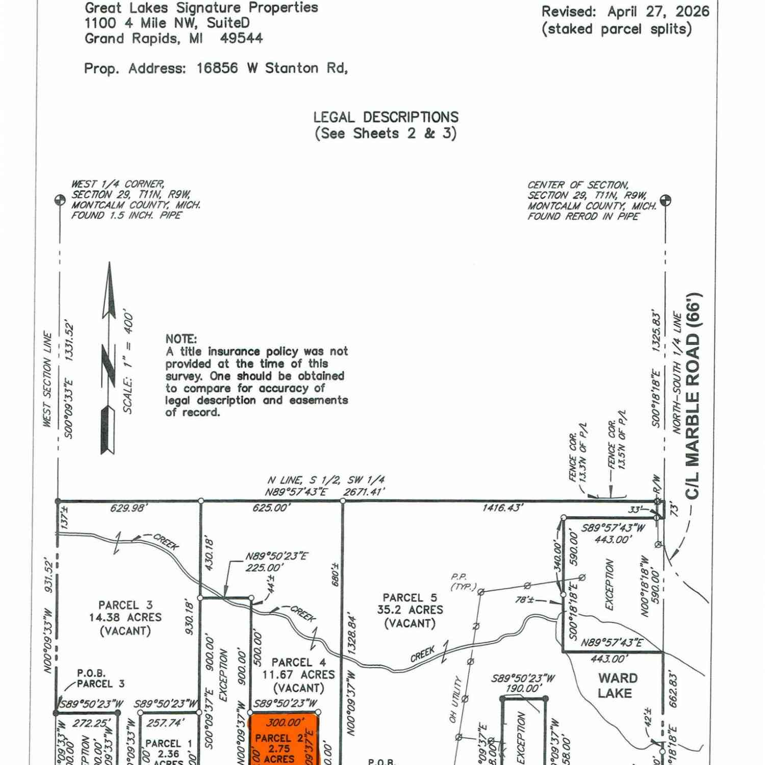 Vacant Land For Sale - PARCEL W Stanton Road #PARCEL 2<br/> Pierson, MI 49339