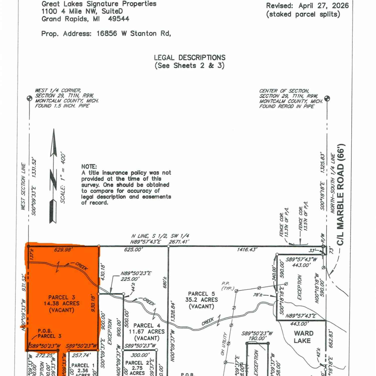 Vacant Land For Sale - PARCEL W Stanton Road #PARCEL 3<br/> Pierson, MI 49339