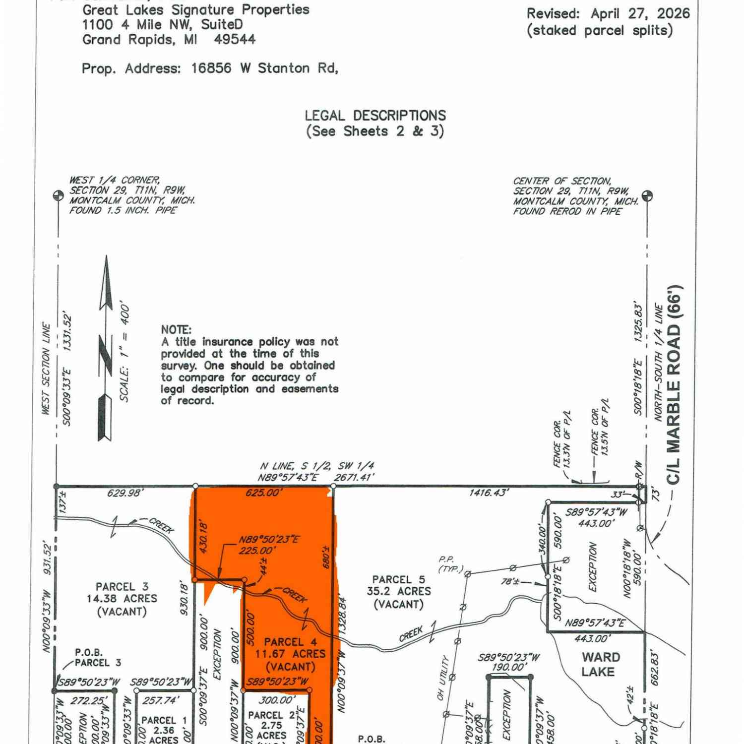 Vacant Land For Sale - PARCEL W Stanton Road #PARCEL 4<br/> Pierson, MI 49339