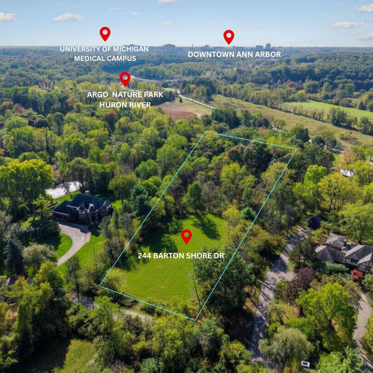 Vacant Land For Sale - 244 Barton Shore Drive<br/> Ann Arbor, MI 48105