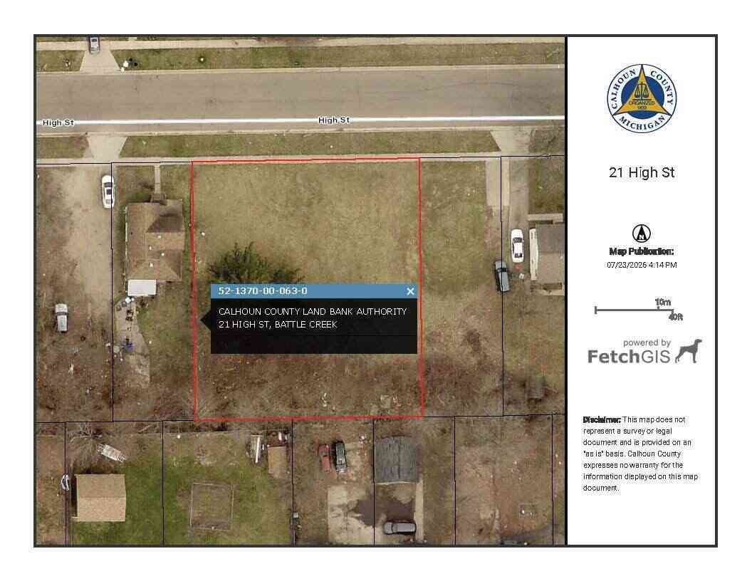 Vacant Land For Sale - 21 High Street<br/> Battle Creek, MI 49014
