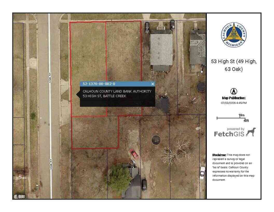 Vacant Land For Sale - 53 High Street<br/> Battle Creek, MI 49014