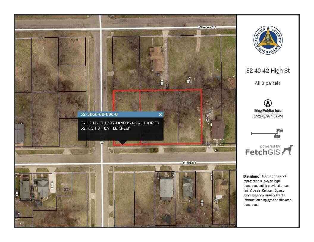 Vacant Land For Sale - 52 High Street<br/> Battle Creek, MI 49014
