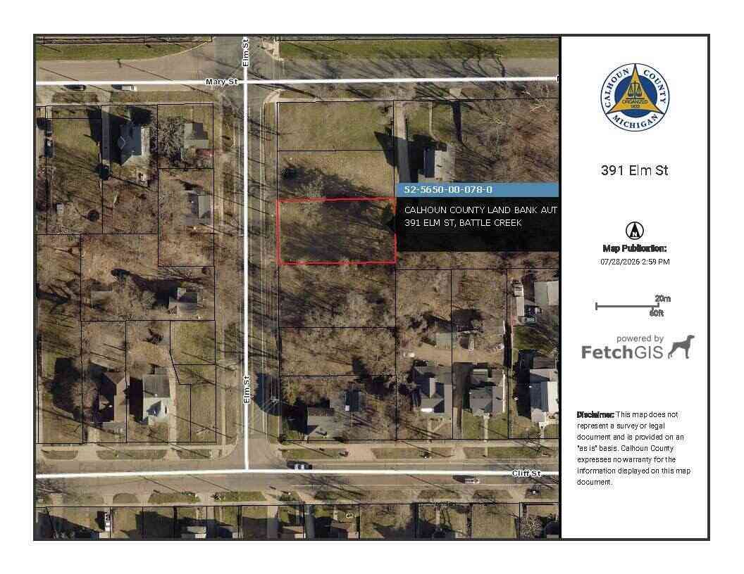 Vacant Land For Sale - 391 Elm Street<br/> Battle Creek, MI 49014