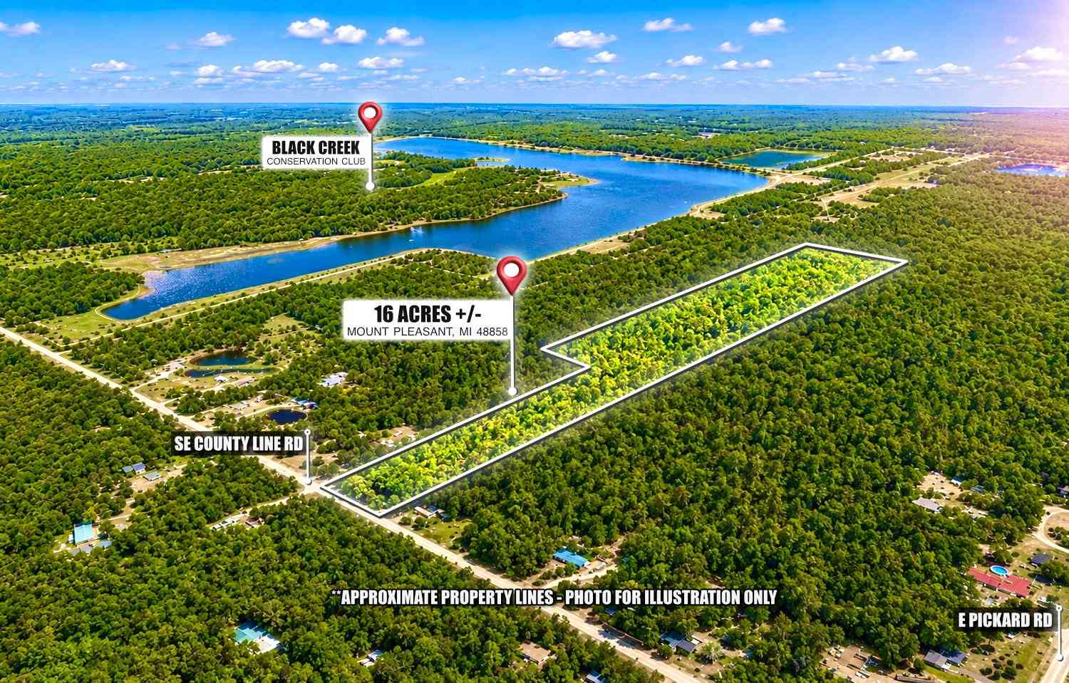 Vacant Land For Sale - 00000 SE County Line Road<br/> Mount Pleasant, MI 48858