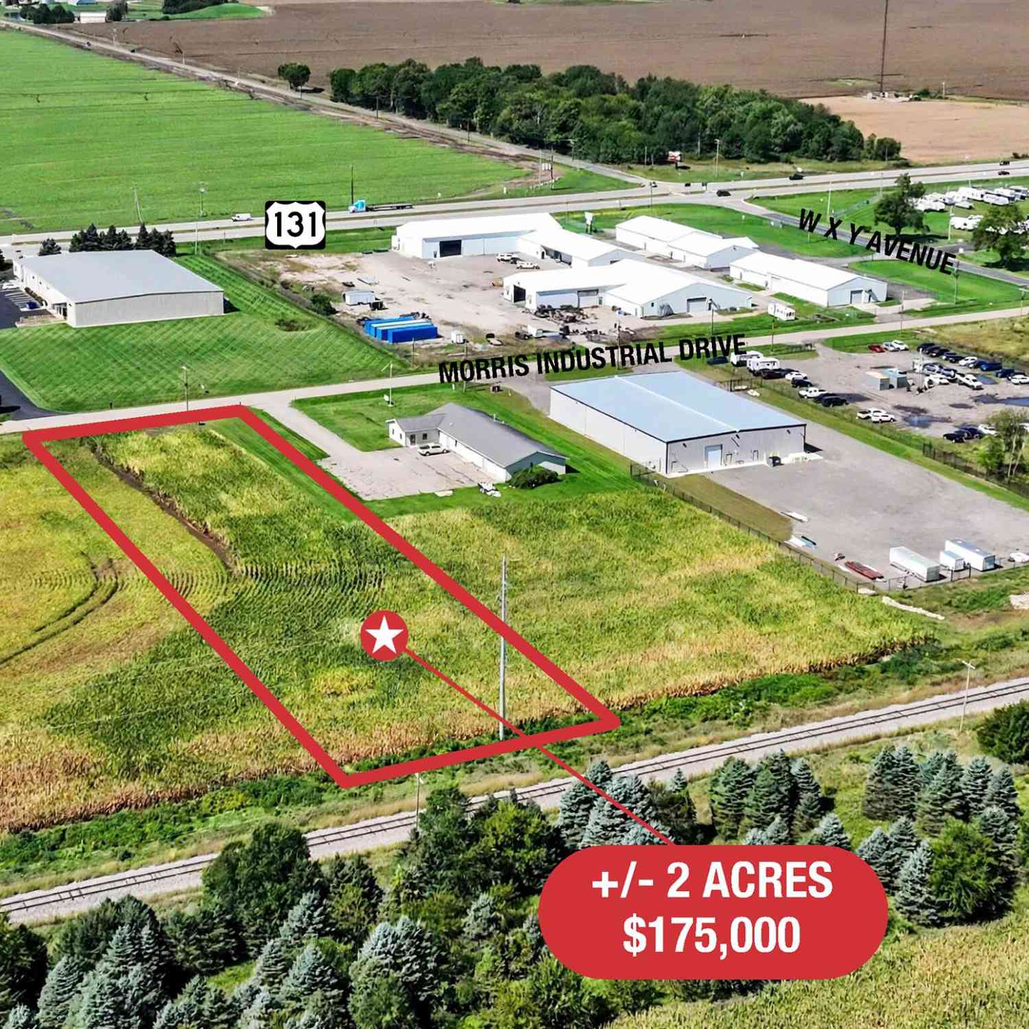 Vacant Land For Sale - 15675 Morris Industrial Drive<br/> Kalamazoo County, Schoolcraft, MI 49087
