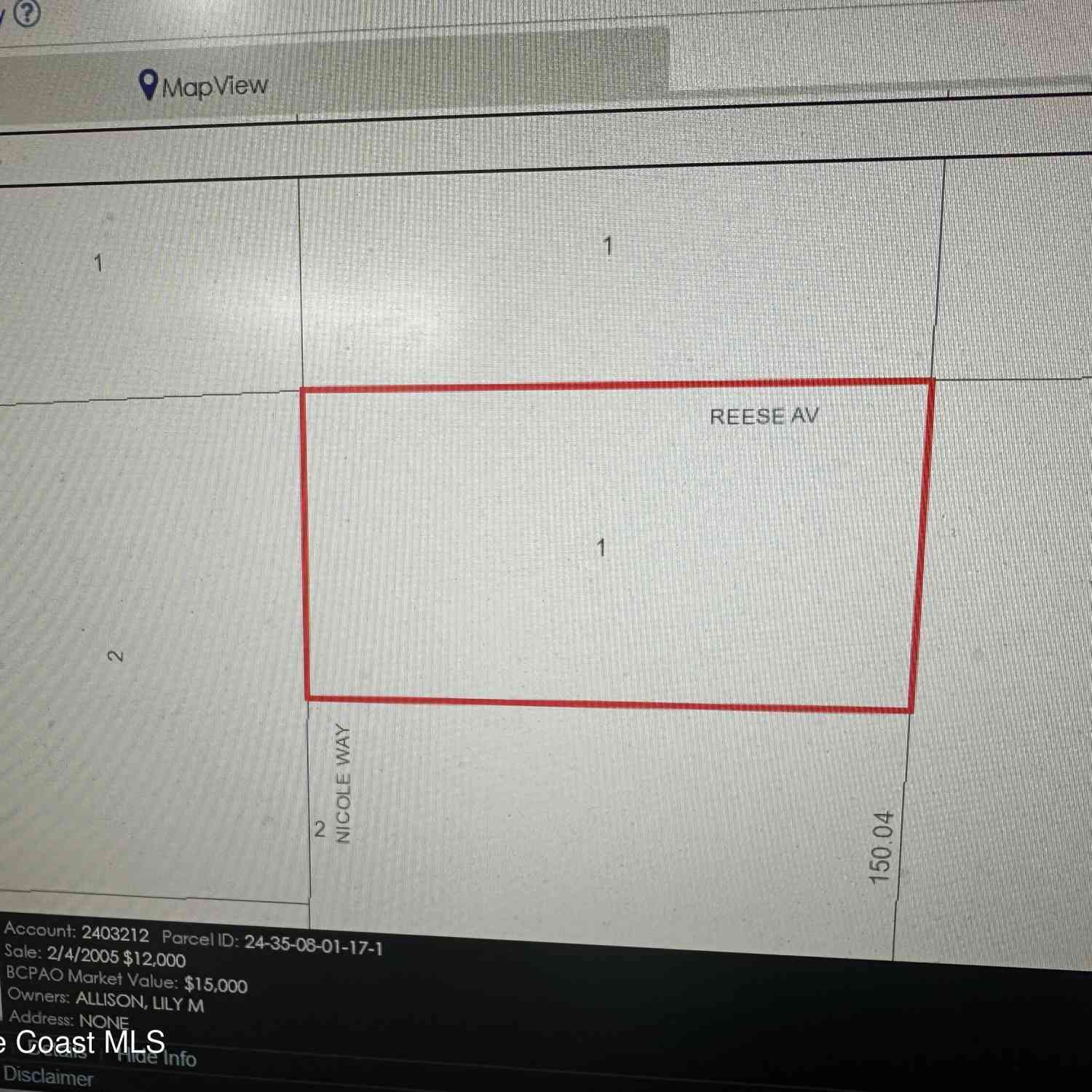 Vacant Land For Sale - Reese Avenue<br/> Cocoa, FL 32926