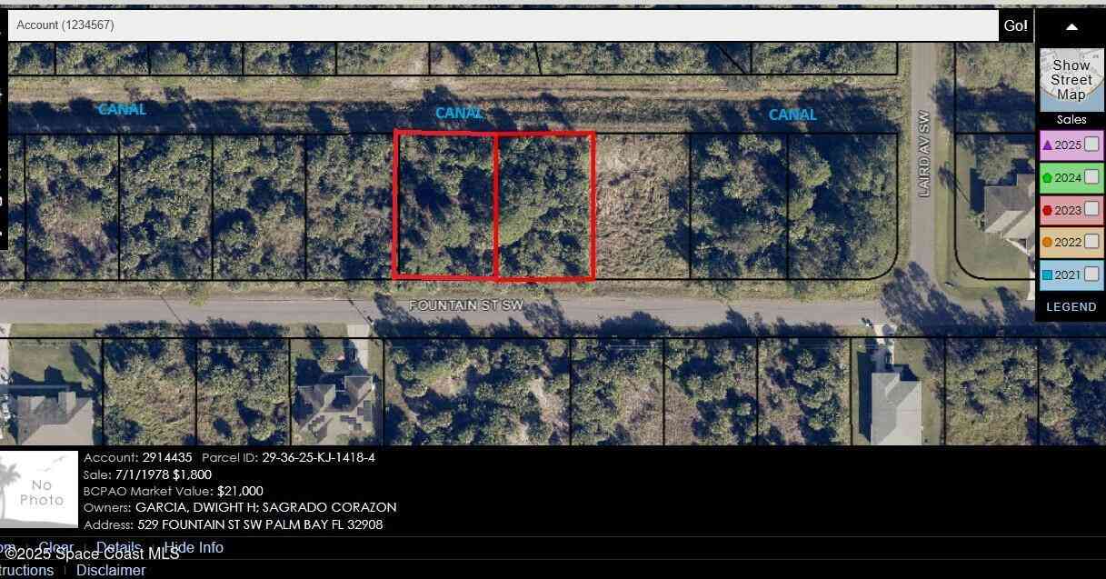 Vacant Land For Sale - 529 & 539 SW Fountain St<br/> Palm Bay, FL 32908