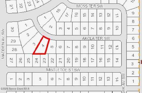 Vacant Land For Sale - 740 Akola Terrace<br/> Palm Bay, FL 32908