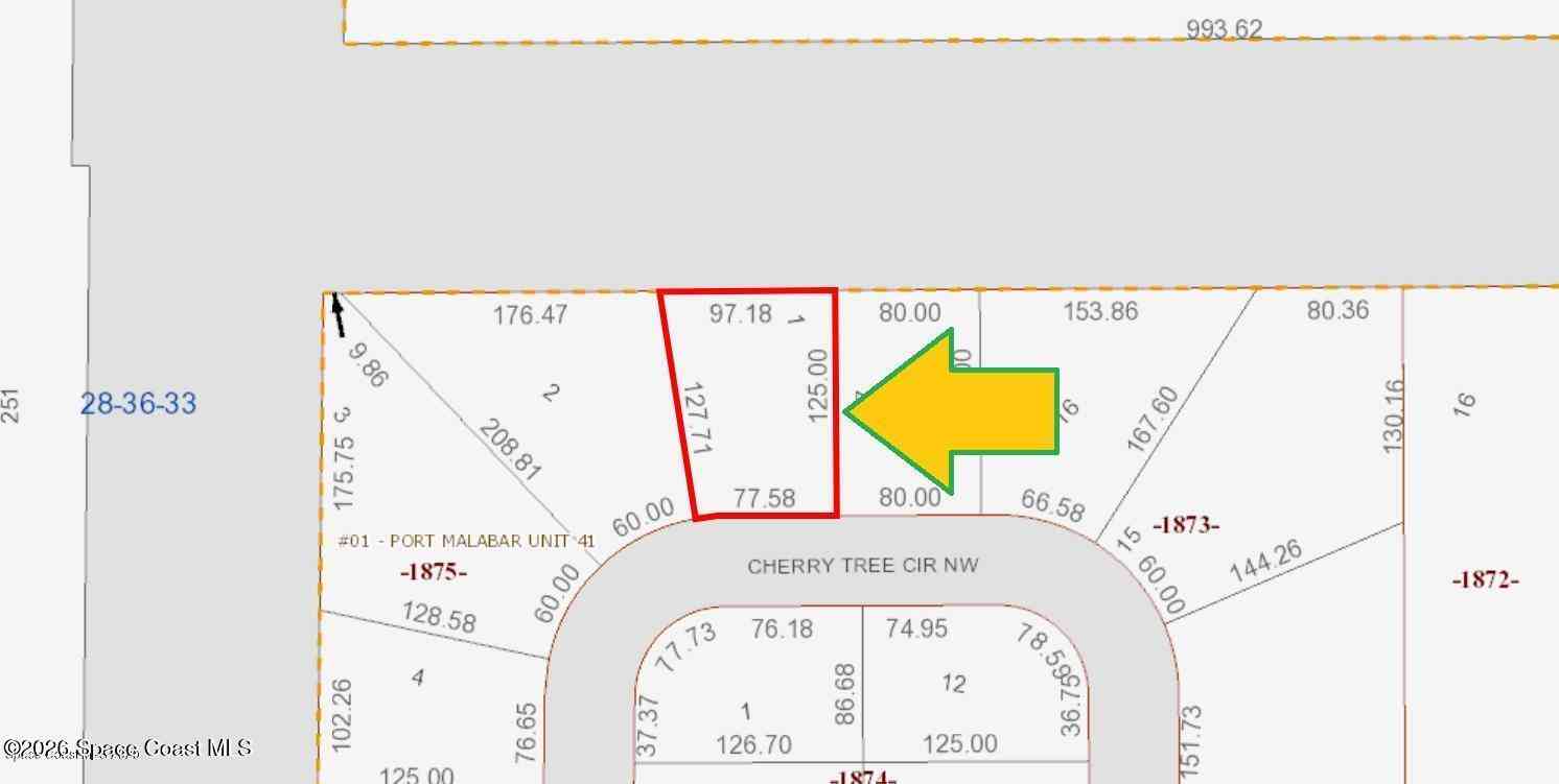 Vacant Land For Sale - 351 Cherry Tree Circle<br/> Palm Bay, FL 32907