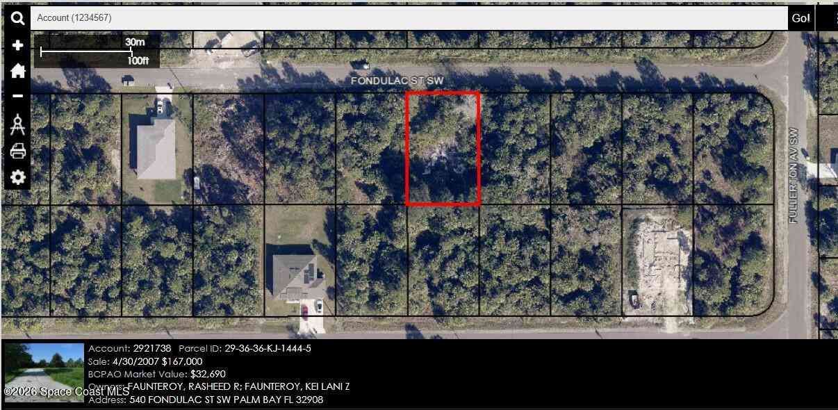 Vacant Land For Sale - 540 Fondulac Street<br/> Palm Bay, FL 32908