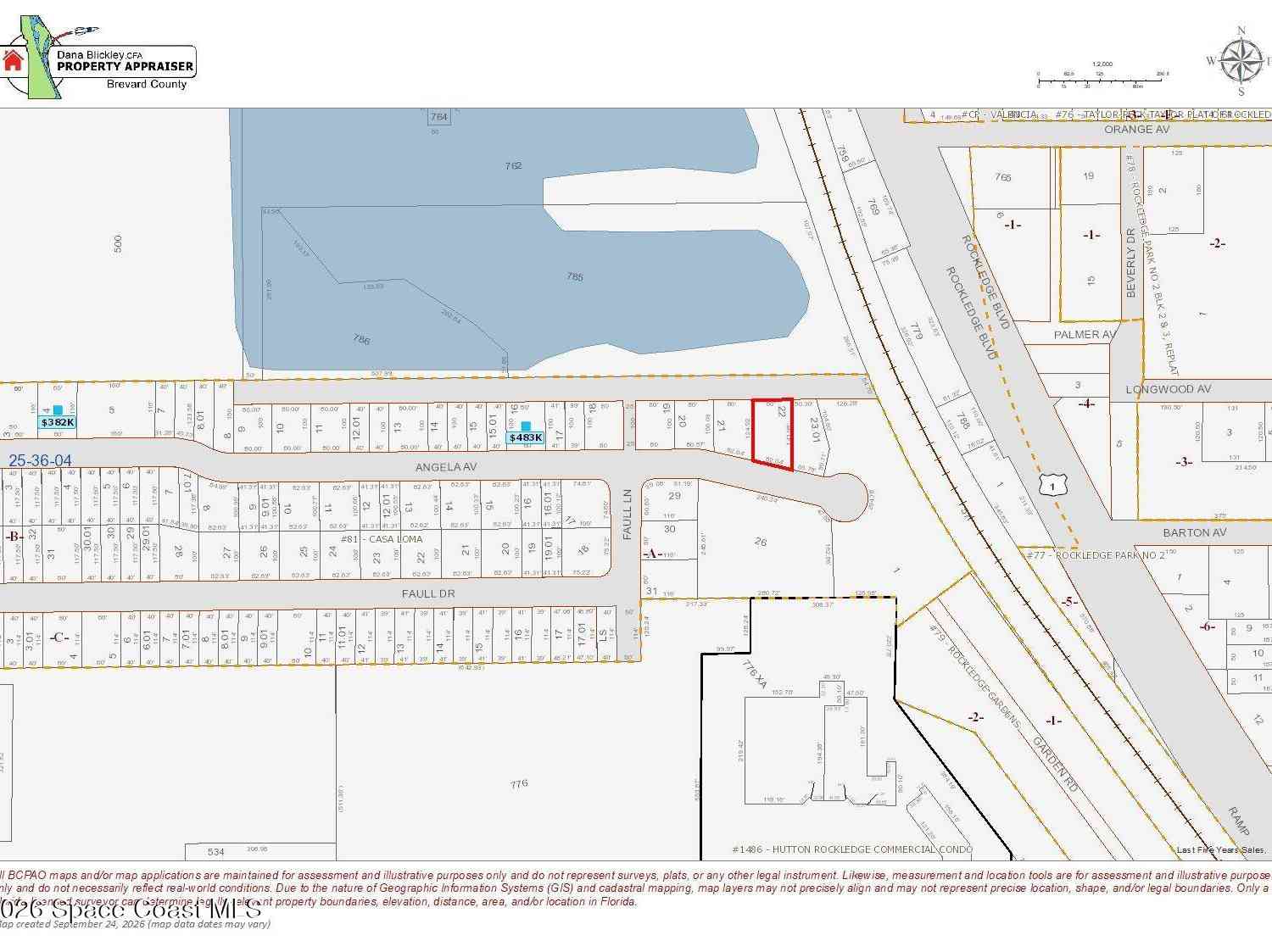 Vacant Land For Sale - 804 Angela Avenue<br/> Brevard County, Rockledge, FL 32955