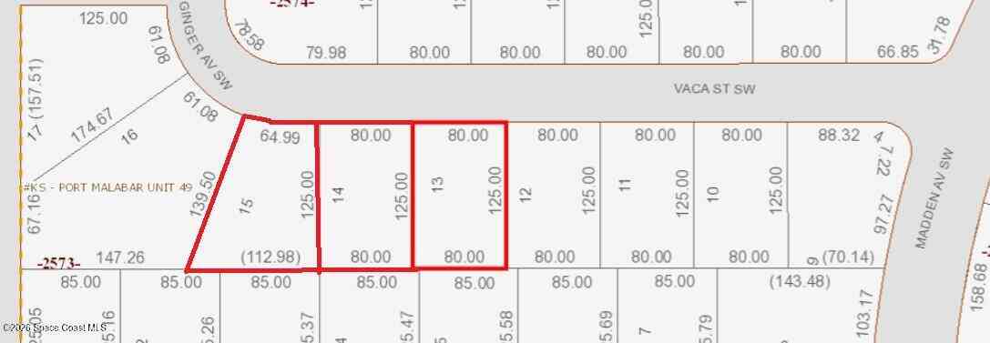 Vacant Land For Sale - 856-70-884 Vaca Street<br/> Brevard County, Palm Bay, FL 32908