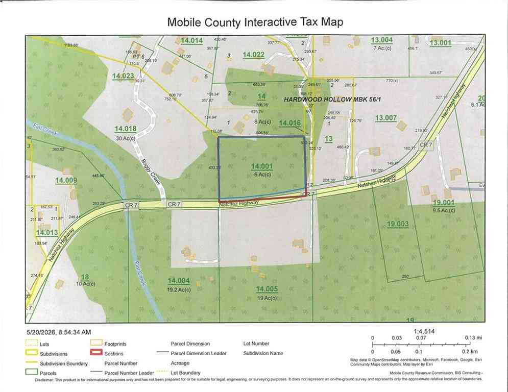 Vacant Land For Sale - 5791 Natchez Highway<br/> Mobile County, Wilmer, AL 36587