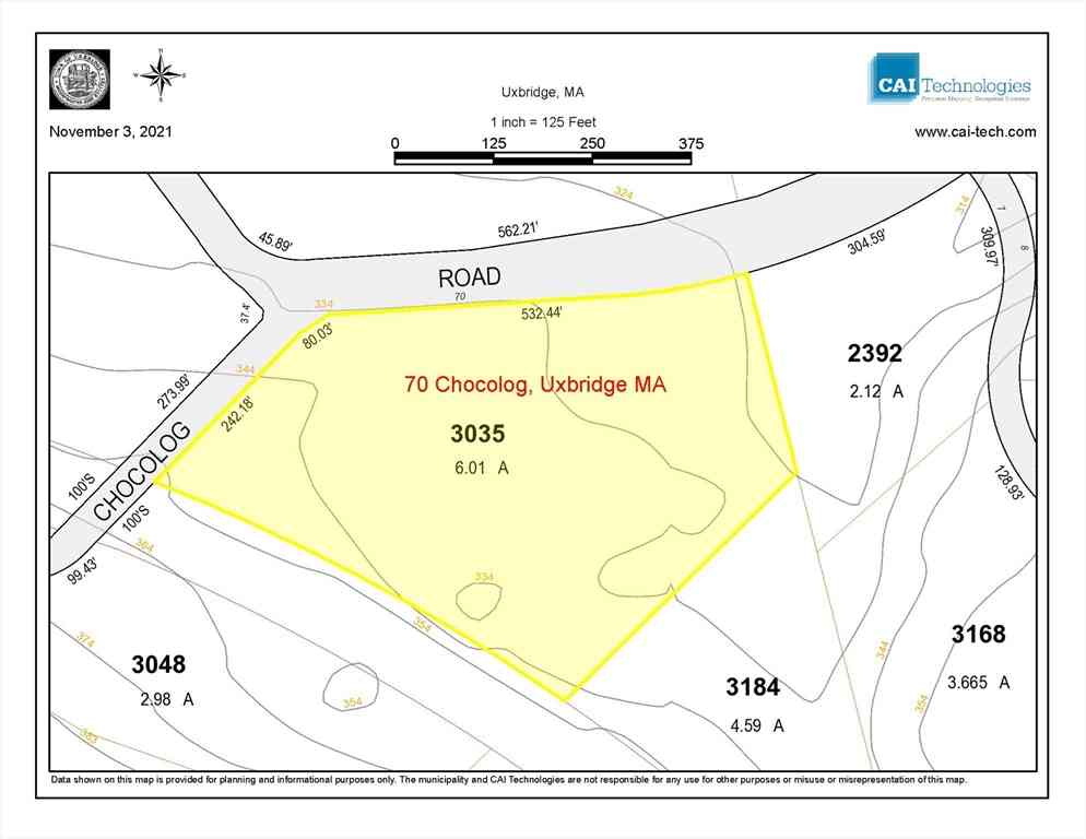 Vacant Land For Sale - 70 Chocolog<br/> Worcester County, Uxbridge, MA 01569