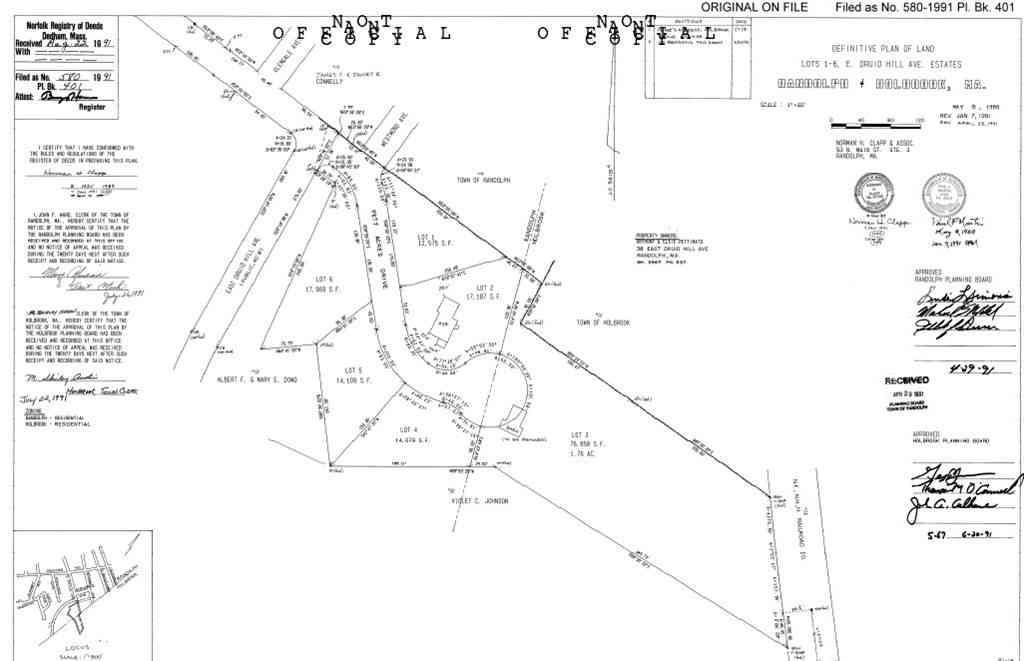 Vacant Land For Sale - 38 Druid Hill Ave E<br/> Norfolk County, Randolph, MA 02368