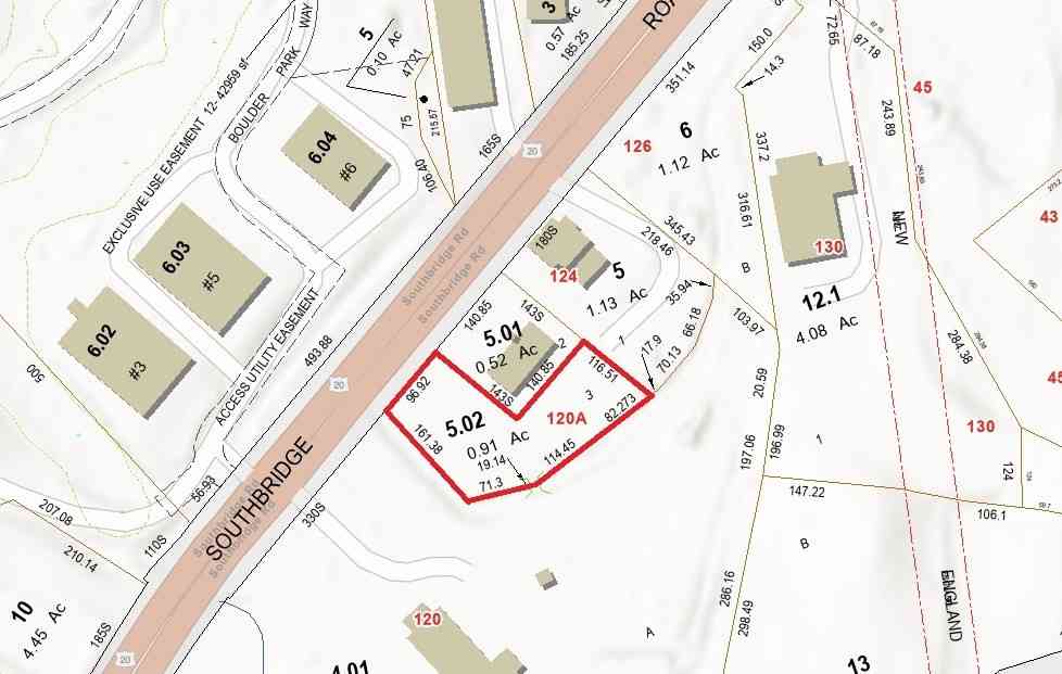 Vacant Land For Sale - 120-A Southbridge Road<br/> Worcester County, Oxford, MA 01537