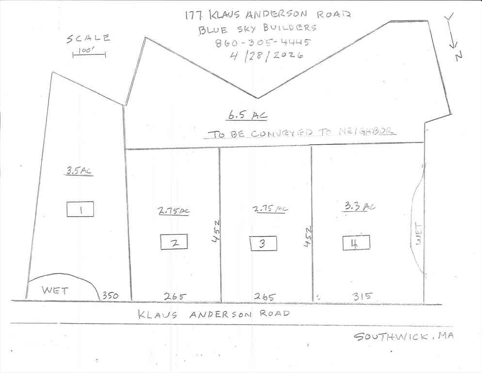 Vacant Land For Sale - 197 Klaus Anderson Road<br/> Southwick, MA 01077
