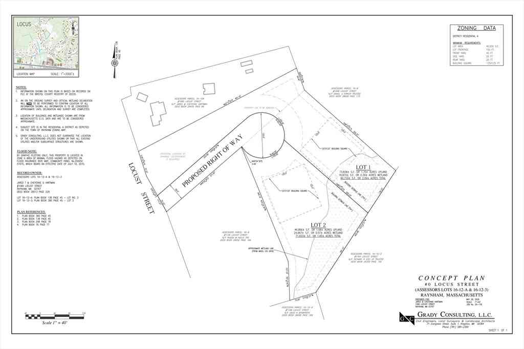 Vacant Land For Sale - Locust<br/> Raynham, MA 02780