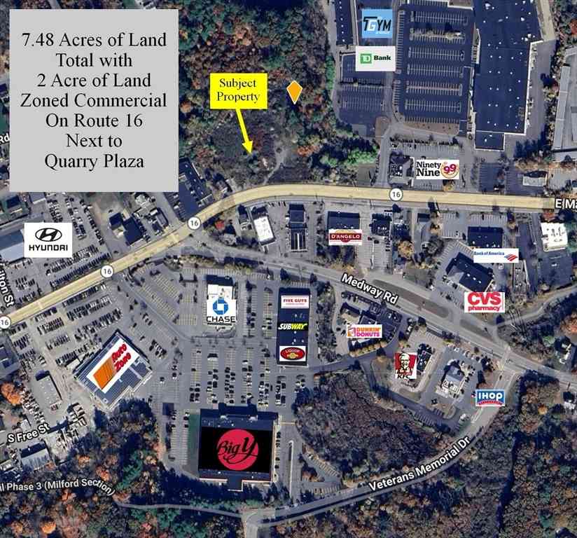 Vacant Land For Sale - 190 E Main St<br/> Worcester County, Milford, MA 01757