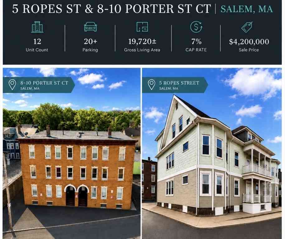 Homes For Rent - 8-10 & 5 Porter St Ct & Ropes Portfolio<br/> Salem, MA 01970