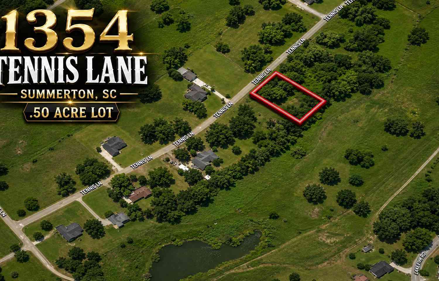 Vacant Land For Sale - 1354 Tennis Lane<br/> Summerton, SC 29148