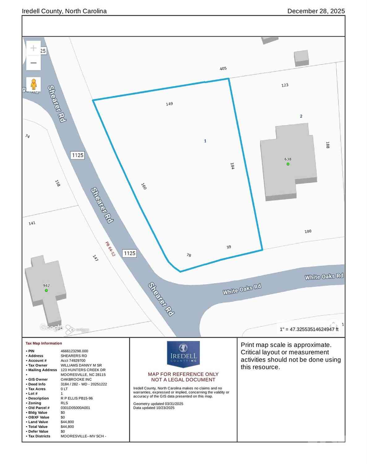 Vacant Land For Sale - White Oaks Road #1<br/> Mooresville, NC 28115