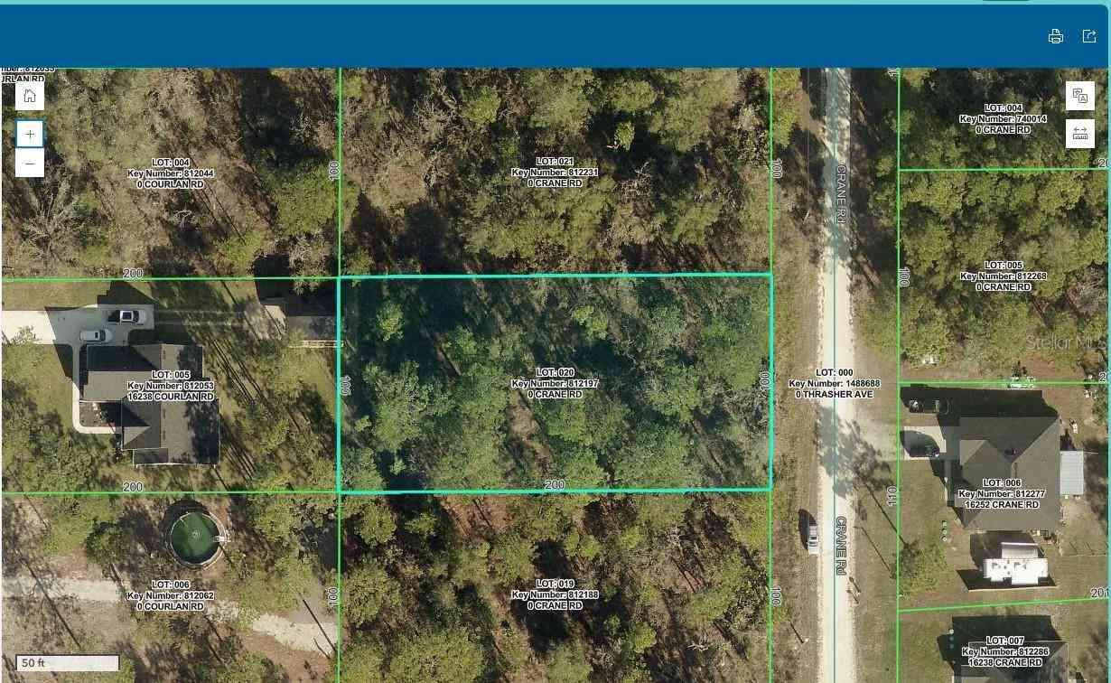 Vacant Land For Sale - 16255 Crane Road<br/> WEEKI WACHEE, FL 34614