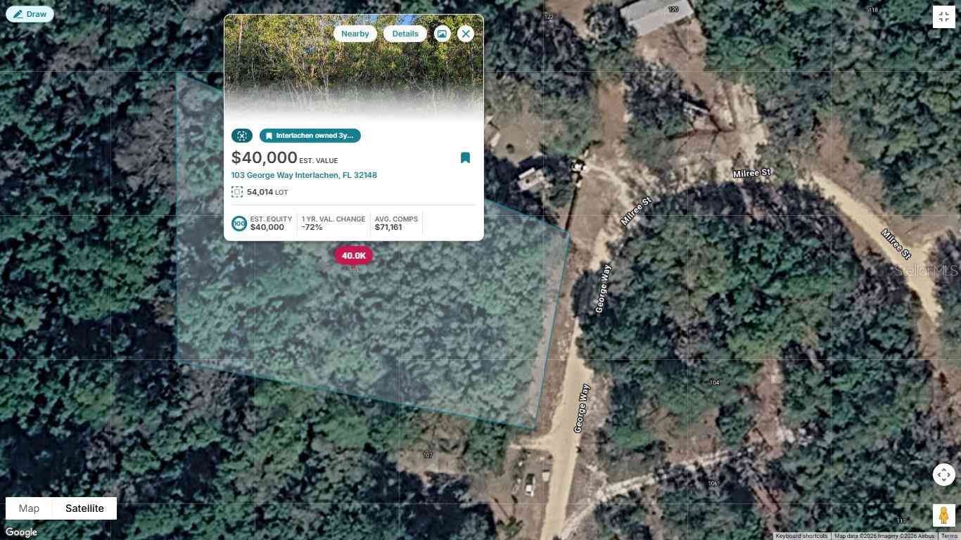 Vacant Land For Sale - 103 George Way<br/> INTERLACHEN, FL 32148